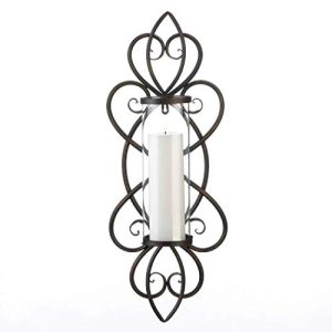 Gallery of Light 10018764 Heart Shaped Candle Wall Sconce, White