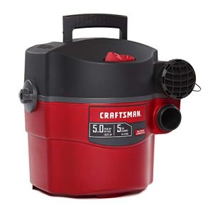 CRAFTSMAN CMXEVBE17925 5 Gallon 5 Peak HP Wet/Dry Wall Vac, Wall-Mounted Shop Vacuum with Attachments