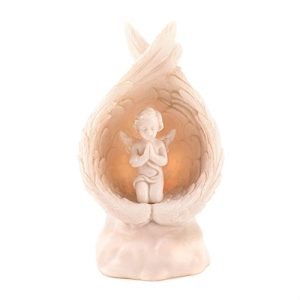 Furniture Creations Light Up Cherub Praying Kneeling Angel Figurine