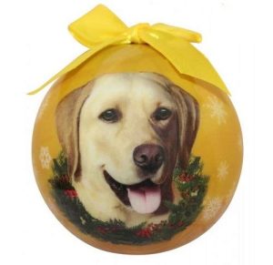 Yellow Lab Christmas Ornament Shatter Proof Ball Easy To Personalize A Perfect Gift For Yellow Lab Lovers
