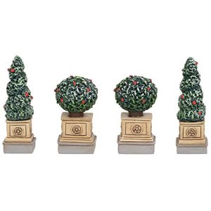 Department 56 Village Collections Accessories Classic Christmas Shrubbery Figurines, 2.5, Multicolor