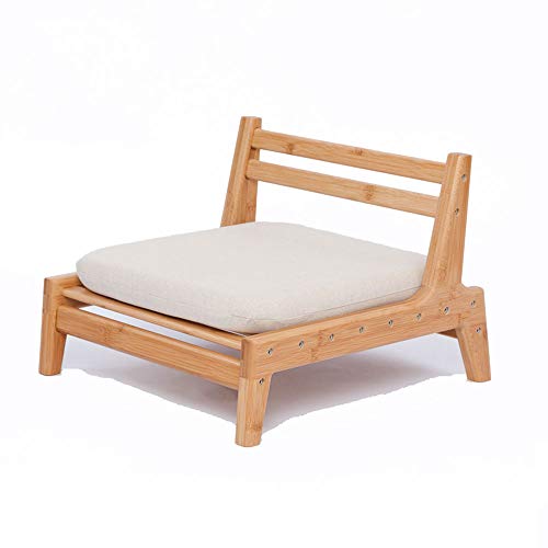 ZEN'S BAMBOO Floor Seat Chair for Living Room Japanese Balcony Chair with Cushion Accent Furniture