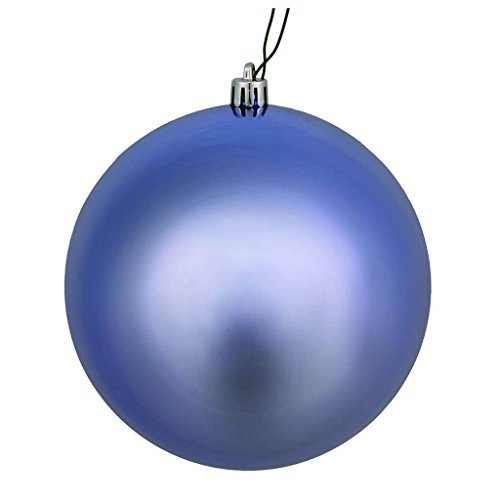 Vickerman 569603-2.4 Periwinkle Shiny Ball Christmas Tree Ornament (24 pack) (N590629DSV)