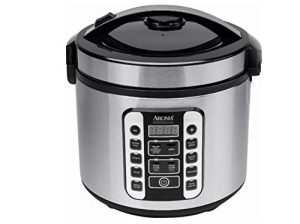 Aroma Housewares ARC-1020SB Aroma Rice Cooker & Food Steamer, 20-Cup, Silver
