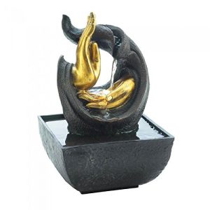 Zings & Thingz 57074330 Golden Touch Tabletop Fountain, Black