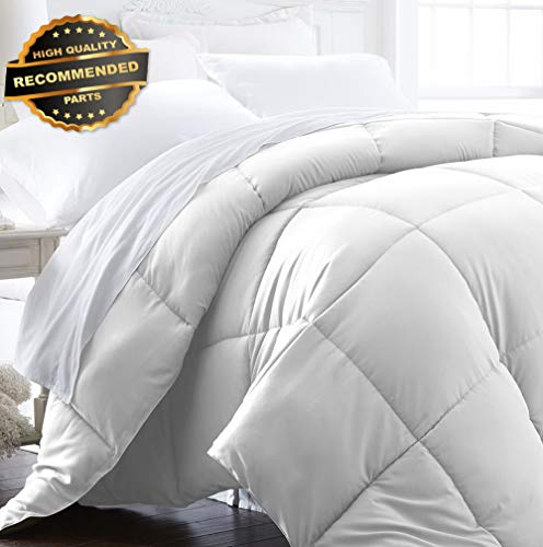 Gatton Premium New All-Season Plush Down Altertive Comforter White King/California King Size | Style Collection Comforter-311012644