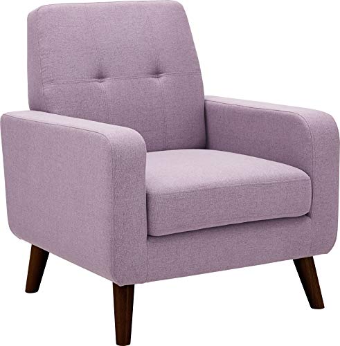 Dazone Accent Chair, Modern Arm Chair Upholstered Fabric Single Sofa Comfy Chair Living Room Furniture Purple
