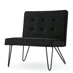 Christopher Knight Home 305659 DuSoleil Glam Modern Velvet Armless Chair, Black,