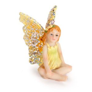 Bundle - Set of 3 Assorted Mini Resin Meditating Fairy Figures 1.75 x 2.25 Inches