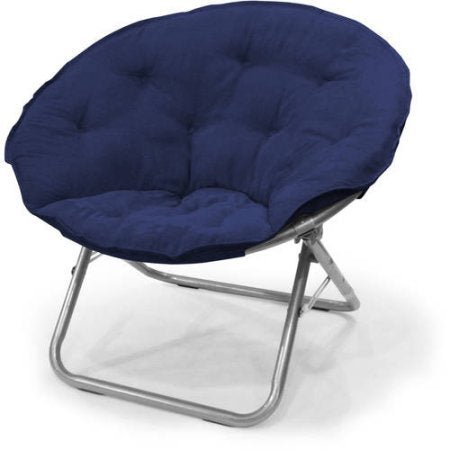 Mainstays Large Microsuede Saucer Chair (Navy)