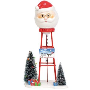 Department 56 Village Collections Accessories Santa Water Tower Figurine, 11.42, Multicolor