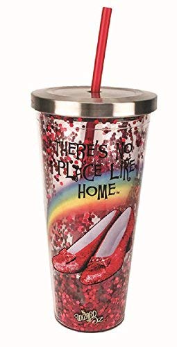 Spoontiques 21300 Wizard Of Oz Glitter Cup With Straw, 20 ounces, Red FBAB07BFRL1B7