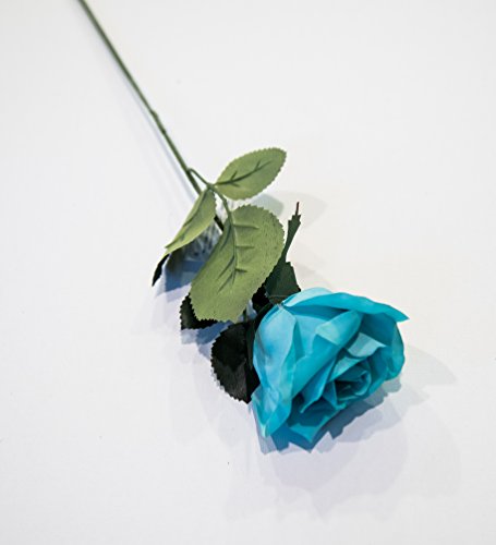 HungEnterprises DL82001 Artificial Rose, 12 Pack (Turquoise)
