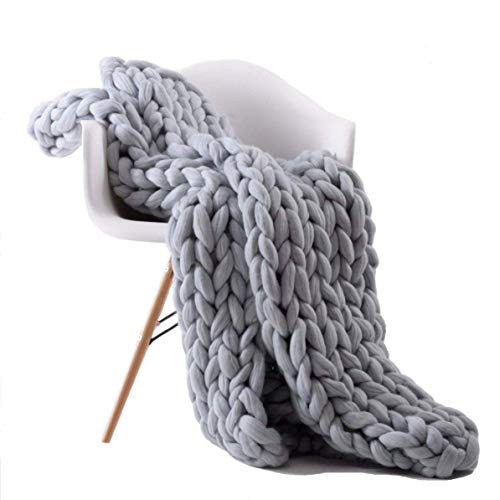 HooyFeel Chunky Knit Blanket Queen Knitted Pet Bed Chair Sofa Yoga Mat Rug