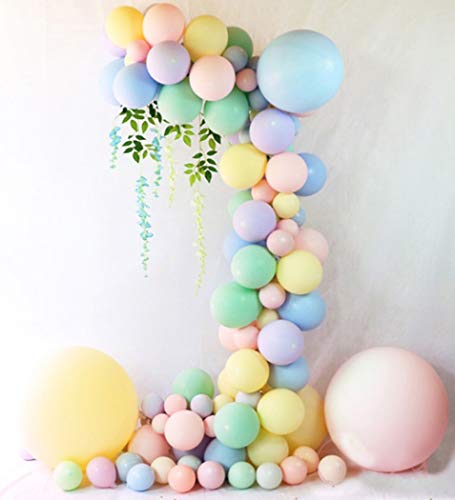 Beaumode DIY Pastel Balloons Garland Kit 104 pcs Assorted Macaron Candy Colored Latex Party Balloons Arch for Wedding Graduation Kids Birthday Unicorn Party Christmas Baby Shower Party Supplies