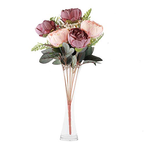 BalsaCircle 14 Blush and Mauve Silk Peony Flowers - 2 Bushes - Party Wedding Centerpieces Arrangements Bouquets Supplies