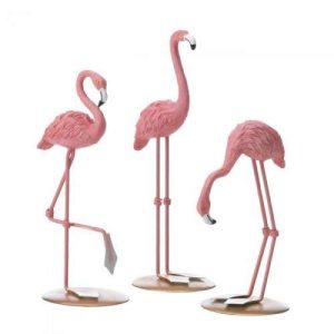 Accent Plus 10018569 Tabletop Flamingo Trio, Multicolor