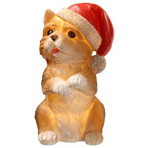 National Tree 9 Lighted Christmas Puppy, Red