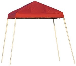 8x8 Slant Leg Pop-up Canopy, Red Cover, Carry Bag
