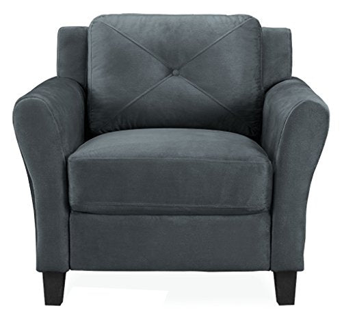 Lifestyle Solutions CC-HRF-KS1-M26-DG-RA Harrington Chair in Grey, Dark Grey