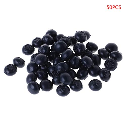 Sarora - 50pcs Lifelike Artificial Blueberry Plastic Fake Fruit Disply Home Party Decor - Decorative Artificial Fruit
