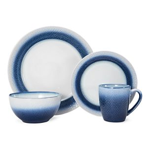 Pfaltzgraff Eclipse Blue 16-Piece Stoneware Round Dinnerware Set