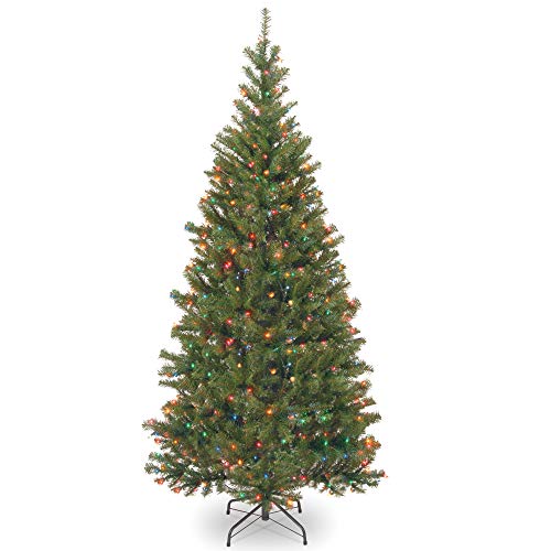 6' Pre-Lit Aspen Spruce Artificial Christmas Tree - Multi-Color Lights