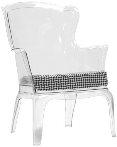 Baxton Studio Tasha Polycarbonate Modern Accent Chair, Clear