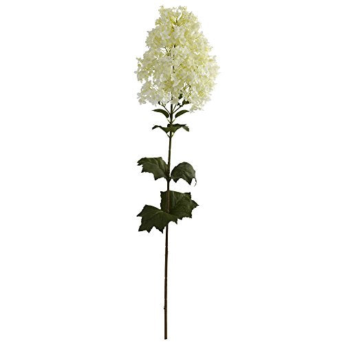 Nearly Natural 2141-S2-WH 40 Peegee Hydrangea Flower (Set of 2) Artificial Plant, White