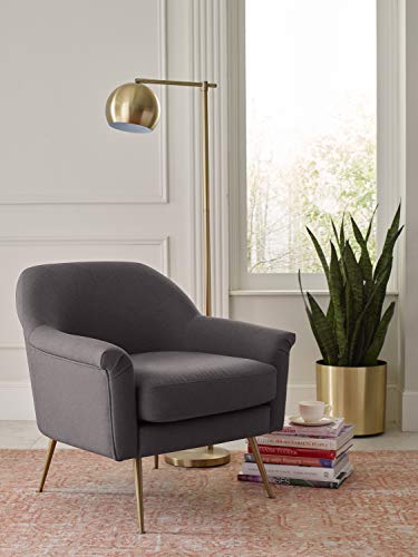 Elle Decor UPH10060D Ophelia Accent Chair, Charcoal