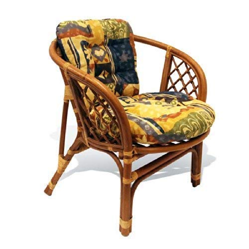Bahama Handmade Rattan Wicker Chair with Cushion