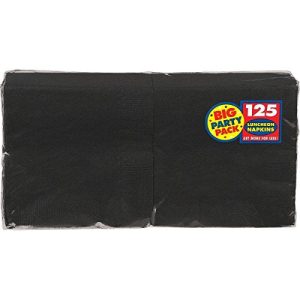 Big Party Pack Jet Black Luncheon Napkins | Pack of 125 | Party Supply FBAB001QF052Q