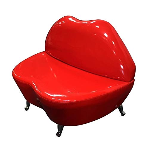Best Master Furniture Red Lip Faux-Leather Chair