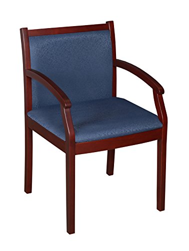 Regency 9875MHBE Regent Side Chair, 34 x 22 x 23, Mahogany Frame/Blue Fabric