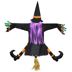 JOYIN Crashing Witch into Tree Halloween Decoration