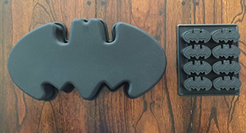 Batman Logo Silicone Birthday Cake Pan Chocolate Candy Mold Ice Tray set of 2 molds