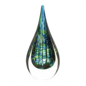 Zingz and Thingz Peacock Inspired Art Glass Sculpture