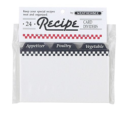 Weatherbee 094 Preprinted Recipe Card Tab Dividers Set, Made in America, 3-Inches x 5-Inches, Set of 24 FBAB0041HSFRI