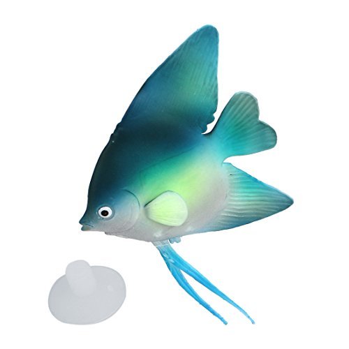 eDealMax Acuario flotante Artificial Menearse cola Angelfish decoración colorida