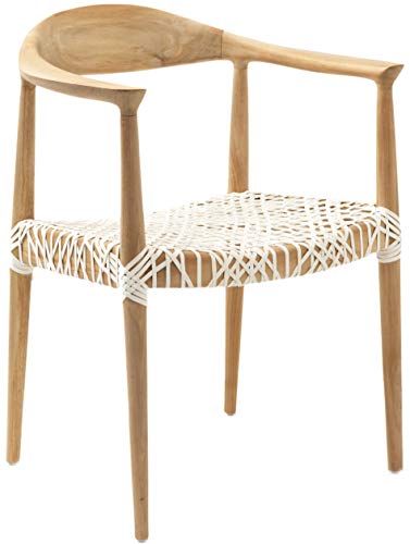 Safavieh Home Collection Wade Light Oak Teak Wood Arm Chair