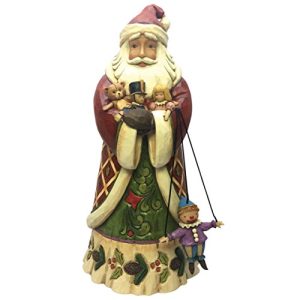Jim Shore for Enesco Heartwood Creek Santa Holding Toys Figurine, 9.75