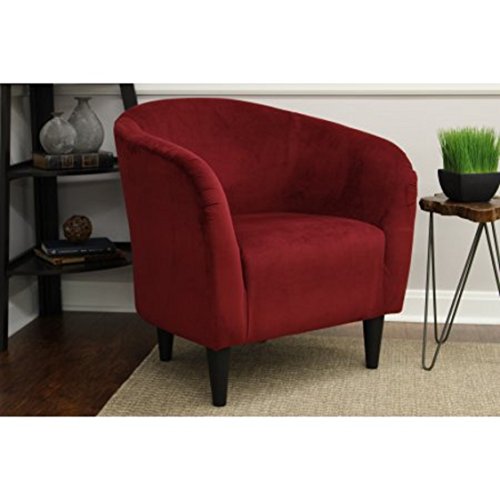 Mainstays Microfiber Tub Accent Chair (Berry Red)