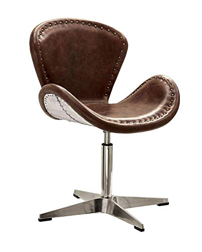 ACME Brancaster Retro Brown Accent Chair with Swivel