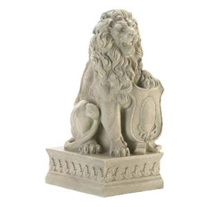 Summerfield Terrace 10018867 Ivory Lion Statue, White