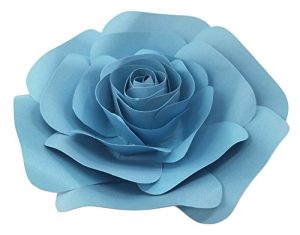 DecorInTheBox Handmade 8-inch Paper Flower, Fully Assembled, Baby Shower,Nursery Decoration, Home Decor, Birthday, Wedding Artificial Flower (Blue)
