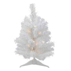 Northlight 1.5' Pre-Lit Frosted Artificial Christmas Tree - Clear LED Lights