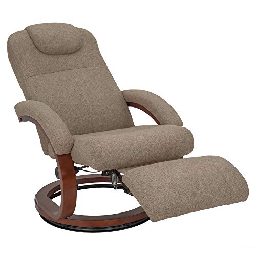 RecPro Charles 28 RV Euro Chair Recliner | Modern Design | RV Furniture | Cloth (Oatmeal, 1 Pack)