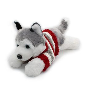 Vintoys Siberian Husky In Red T Shirt Lying Plush Puppies Stuffed Animals Dogs Plush Toy 16
