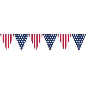 Patriotic Party Pennant Banner, 12' x 10.5