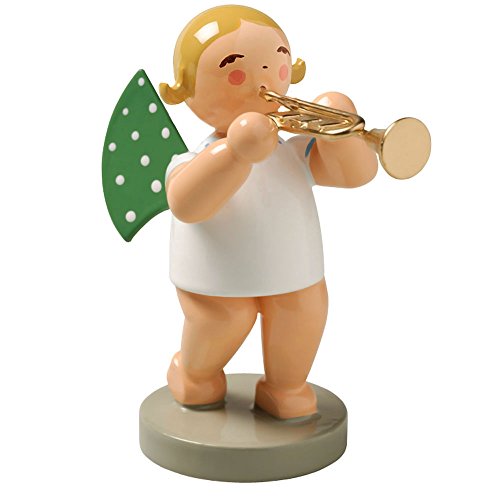 Wendt & Kuhn Blonde Hand Painted Grunhainichen Angel Trumpet Figurine